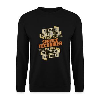 Servicetechniker fast Perfekt IT-Spezialist - Unisex Pullover - Schwarz - Vorne - Alina (178cm) & Michal (187cm)