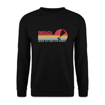 Indiaca mehr als nur ein Hobby Professional - Unisex Sweatshirt - black - Front - Alina (178cm) & Michal (187cm)