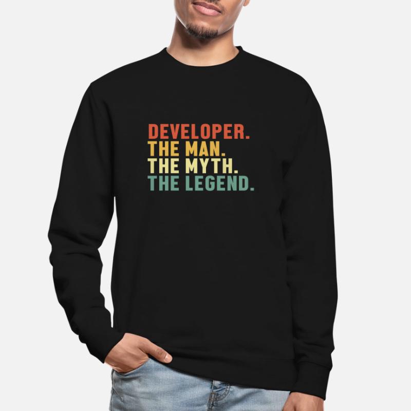 Developer Man Myth Legend Quality Engineer Devops Unisex Sweatshirt