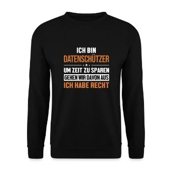 Datenschützer hat immer Recht Datenschützer - Unisex Pullover - Schwarz - Vorne - Alina (178cm) & Michal (187cm)