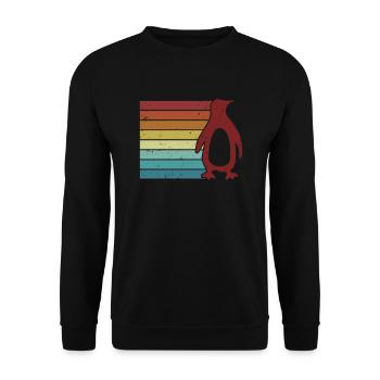 Seevogel Königspinguin Kaiserpinguin Pinguin - Unisex Pullover - Schwarz - Vorne - Alina (178cm) & Michal (187cm)