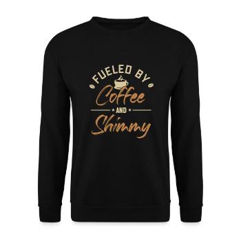 Alimenté Par Le Café Et Shimmy Belly Dancer Belly - Sweat-shirt Unisexe - noir - Devant - Alina (178cm) & Michal (187cm)