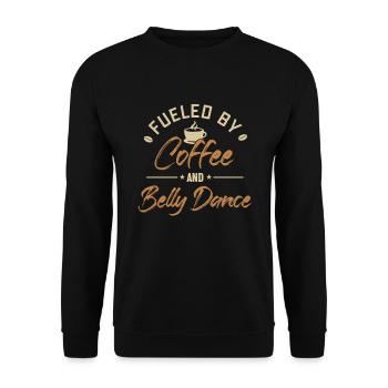 Alimenté Par Le Café Et La Danse Du Ventre - Sweat-shirt Unisexe - noir - Devant - Alina (178cm) & Michal (187cm)