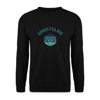 D20 Tabletop PnP RPG Jeu de rôle Maître de jeu - Sweat-shirt Unisexe - noir - Devant - Alina (178cm) & Michal (187cm)
