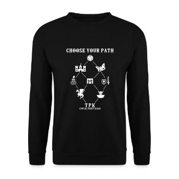 Choose Your Path TPK Jeu de rôle Tabletop Pen and - Sweat-shirt Unisexe - noir - Devant - Alina (178cm) & Michal (187cm)