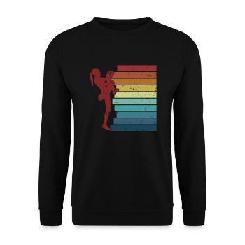 Bouldern Sportklettern Speedklettern Kraxler - Unisex Pullover - Schwarz - Vorne - Alina (178cm) & Michal (187cm)