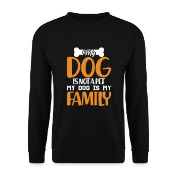 Mon chien est ma famille Mâle Quadrupède Wauwau - Sweat-shirt Unisexe - noir - Devant - Alina (178cm) & Michal (187cm)