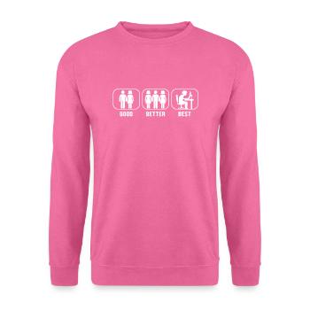 Good Better Best Programmer Full Stack Software - Unisex Sweatshirt - pink - Front