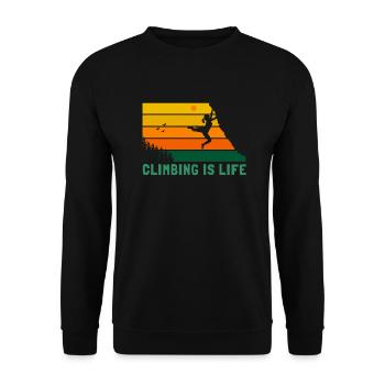 Climbing is Life Escalade sportive Escalade de - Sweat-shirt Unisexe - noir - Devant - Alina (178cm) & Michal (187cm)