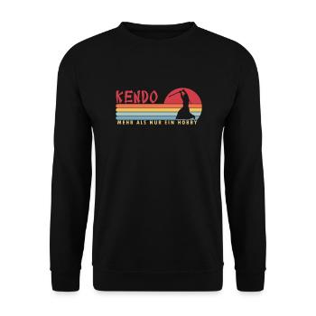 Kendo mehr als ein Hobby Kenjusu Kata Shinai - Unisex Sweatshirt - black - Front - Alina (178cm) & Michal (187cm)