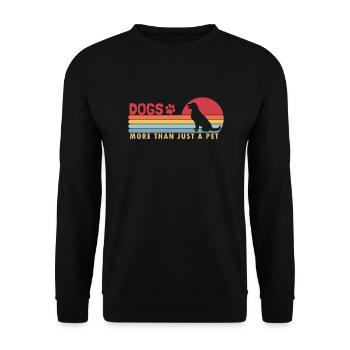 Dogs more than a Pet Wauwau Mâle Quadrupède Chien - Sweat-shirt Unisexe - noir - Devant - Alina (178cm) & Michal (187cm)