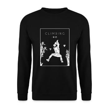 Climbing Chinese Hanzi Escalade de bloc Escalade - Sweat-shirt Unisexe - noir - Devant - Alina (178cm) & Michal (187cm)