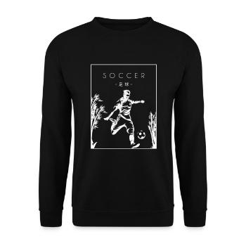 Soccer Chinese Hanzi Dieu du football Joueur de - Sweat-shirt Unisexe - noir - Devant - Alina (178cm) & Michal (187cm)