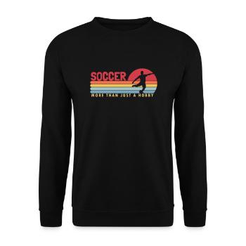 Soccer more than a hobby Football professionnel - Sweat-shirt Unisexe - noir - Devant - Alina (178cm) & Michal (187cm)