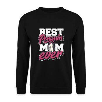 Best Penguin Mom Ever King Emperor Sea Bird - Unisex Sweatshirt - black - Front - Alina (178cm) & Michal (187cm)