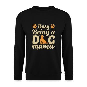 Busy Being A Dog Maman Wauwau Mâle Quadrupède - Sweat-shirt Unisexe - noir - Devant - Alina (178cm) & Michal (187cm)
