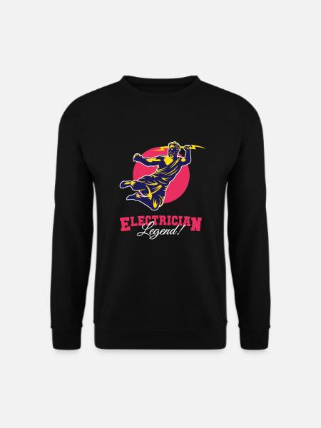 Electrician Legend Wiremen Powerline Technician - Unisex Sweatshirt - black