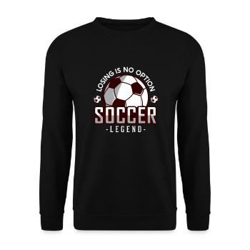 Losing is no option Footballeur professionnel - Sweat-shirt Unisexe - noir - Devant - Alina (178cm) & Michal (187cm)