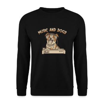 Music and Dogs Dog Daddy Dog Mom Dogfather Dog - Unisex Sweatshirt - black - Front - Alina (178cm) & Michal (187cm)