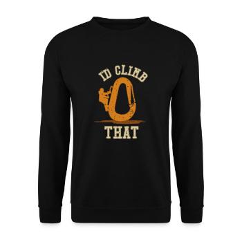 I'd Climb That Outdoor Speed Sport Free Alpine - Unisex Sweatshirt - black - Front - Alina (178cm) & Michal (187cm)