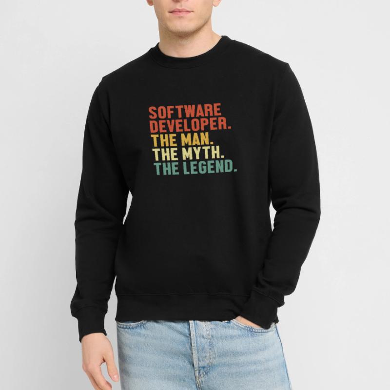 Software Developer Man Myth Legend Coder Software Unisex Sweatshirt
