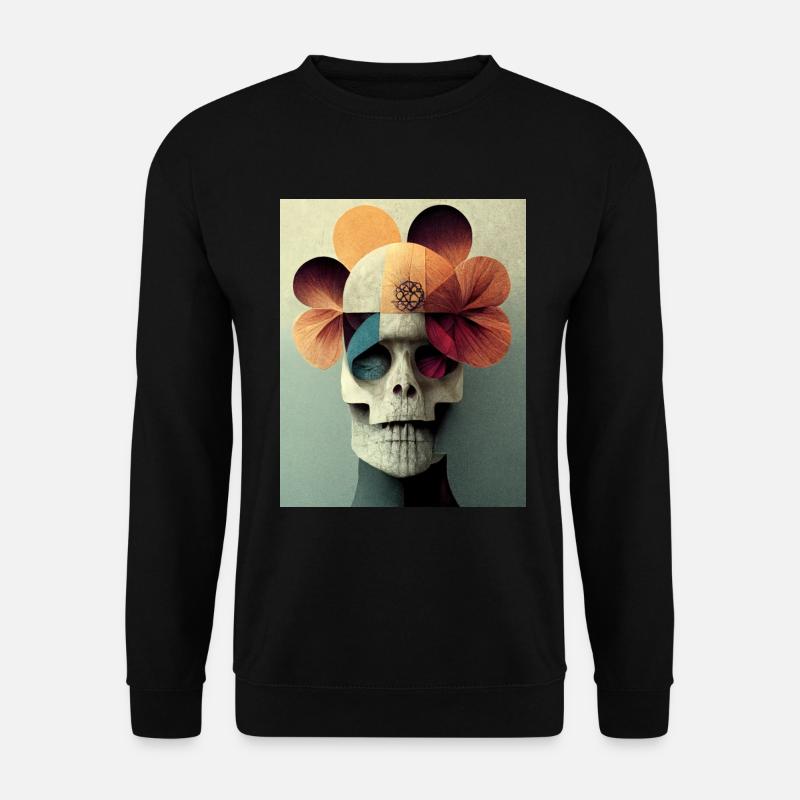 Skull bauhaus vintage style - Unisex Sweatshirt - black