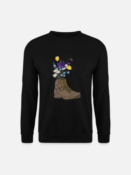 Trekking Bergwandern Hiking Wanderer Wandern - Unisex Pullover - Schwarz