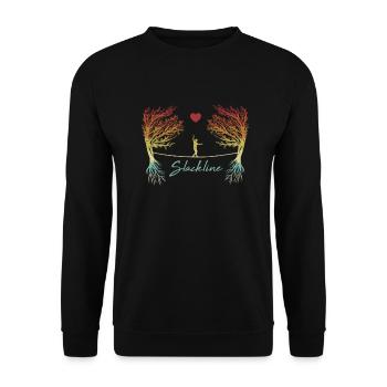 Indoor Slackers Balancing Slackerliner Slackline - Sweat-shirt Unisexe - noir - Devant - Alina (178cm) & Michal (187cm)