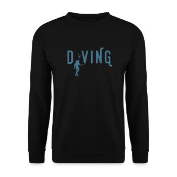 Scuba Diving Goggles Diving Mask Scuba - Unisex Sweatshirt - black - Front - Alina (178cm) & Michal (187cm)