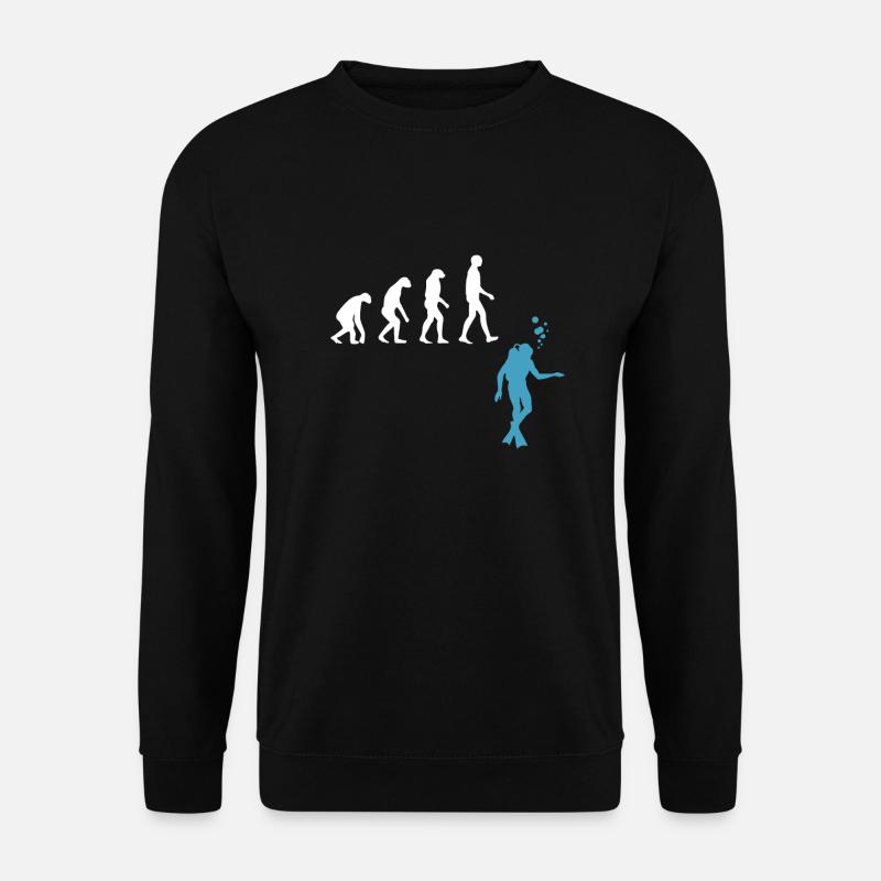 Scuba Diving Evolution Taucherflossen - Unisex Pullover - Schwarz