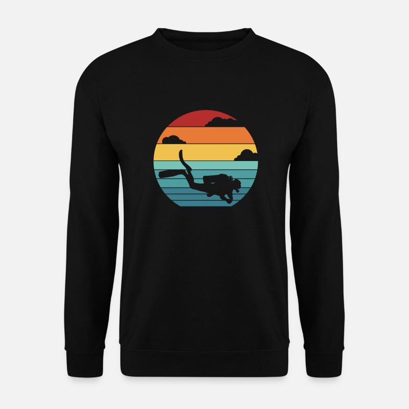 Masque de plongée Palmes de plongée Lunettes Diver - Sweat-shirt Unisexe - noir