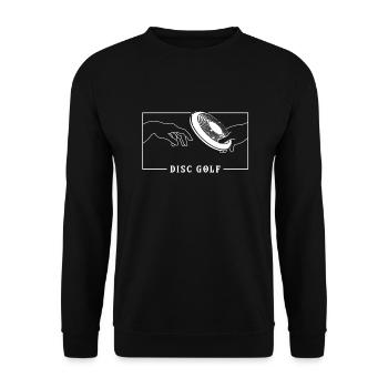 Michelangelo Creation of Adam Disc Golf Disc - Unisex Sweatshirt - black - Front - Alina (178cm) & Michal (187cm)