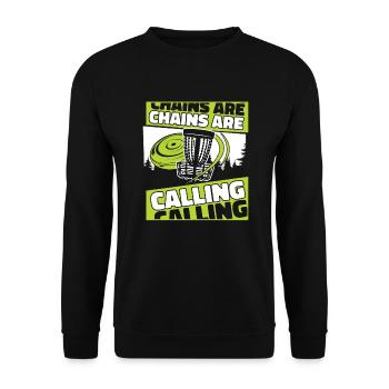 Les chaînes appellent Basket Disc Disc Golfer - Sweat-shirt Unisexe - noir - Devant - Alina (178cm) & Michal (187cm)