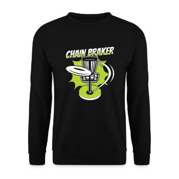 Chain Braker Basket Disc Golfer Frisbee - Unisex Sweatshirt - black - Front - Alina (178cm) & Michal (187cm)