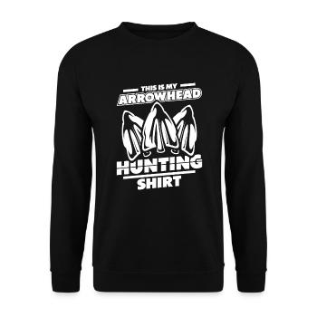 Ceci est mon Arrowhead Vêtements de chasse Arrowheads Arrowheads - Sweat-shirt Unisexe - noir - Devant - Alina (178cm) & Michal (187cm)