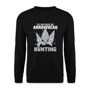 Je préfère être des conseils de chasse à la pointe de flèche - Sweat-shirt Unisexe - noir - Devant - Alina (178cm) & Michal (187cm)