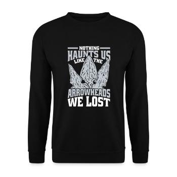Like The Arrowheads We Lost Arrowhead Hunter - Unisex Pullover - Schwarz - Vorne - Alina (178cm) & Michal (187cm)