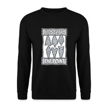 Let's Go To The Point Arrowhead Hunter - Unisex Sweatshirt - black - Front - Alina (178cm) & Michal (187cm)