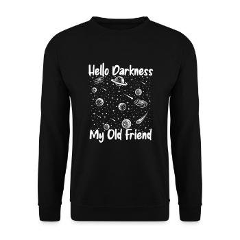 Bonjour Darkness mon vieil ami Starry Sky - Sweat-shirt Unisexe - noir - Devant - Alina (178cm) & Michal (187cm)