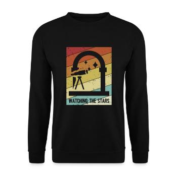 Watching For Stars Astronomy Photographer Cosmologist - Unisex Sweatshirt - black - Front - Alina (178cm) & Michal (187cm)