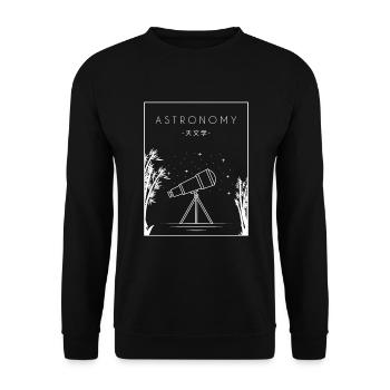 Astronomy Chinese Hanzi Kosmologe Sternenhimmel - Unisex Pullover - Schwarz - Vorne - Alina (178cm) & Michal (187cm)