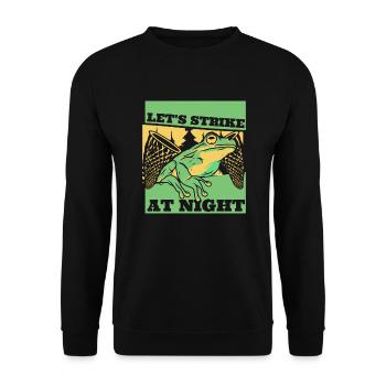 Let's Strike At Night Toad Tadpole Frog - Unisex Sweatshirt - black - Front - Alina (178cm) & Michal (187cm)