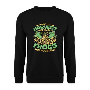 Want To Harvest As Much Frogs As Possible Frog - Unisex Sweatshirt - black - Front - Alina (178cm) & Michal (187cm)