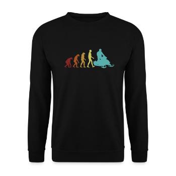 Snowmobile Evolution Snowmobile snowmobiles - Unisex Sweatshirt - black - Front - Alina (178cm) & Michal (187cm)