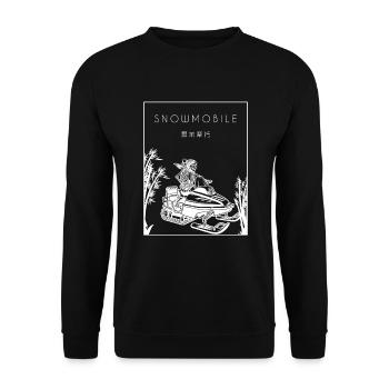 Snowmobile Chinese Hanzi Snowmobile Driver - Unisex Sweatshirt - black - Front - Alina (178cm) & Michal (187cm)