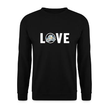 Love Motorschlitten Schneemotorrad Motoneige - Sweat-shirt Unisexe - noir - Devant - Alina (178cm) & Michal (187cm)
