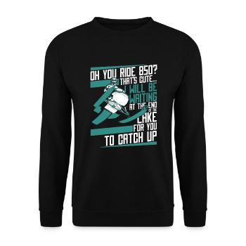 Oh Your Ride 850 Snow Motorcycle Snowmobile - Unisex Sweatshirt - black - Front - Alina (178cm) & Michal (187cm)