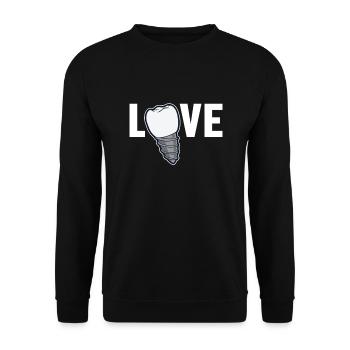 Love Dental Laboratory Dental Laboratory Dental Technician - Unisex Sweatshirt - black - Front - Alina (178cm) & Michal (187cm)