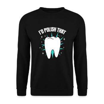 Je vernirais ce laboratoire dentaire laboratoire dentaire - Sweat-shirt Unisexe - noir - Devant - Alina (178cm) & Michal (187cm)