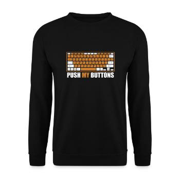 Push My Buttons Admin IT Operations Computer Scientist - Unisex Sweatshirt - black - Front - Alina (178cm) & Michal (187cm)